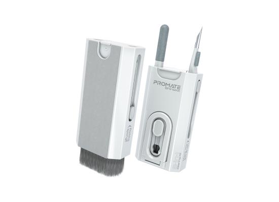 Promate ShineKit, 8-in-1 Electronic Cleaner Kit with, High-Density Brush, Spray Bottl and Phone Holder 