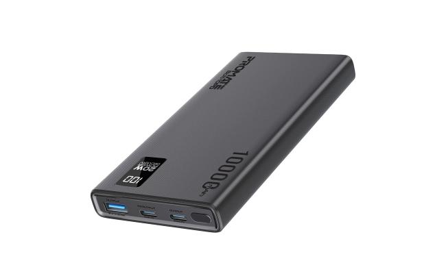 Promate Bolt-10PD Super-Slim Power Bank 20W USB-C, LED Battery Display and Quick Charge 3.0