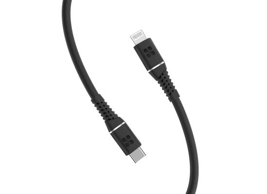 Promate PowerLine-Ci120 USB-C to Lightning Cable, Apple MFi Certified with 20W PD, 120 cm black
