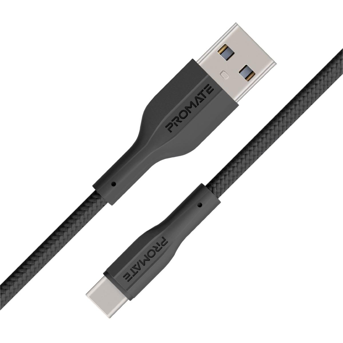 Promate xCord-AC Super-Flexible USB-A to USB-C Cable, 10W, 1M