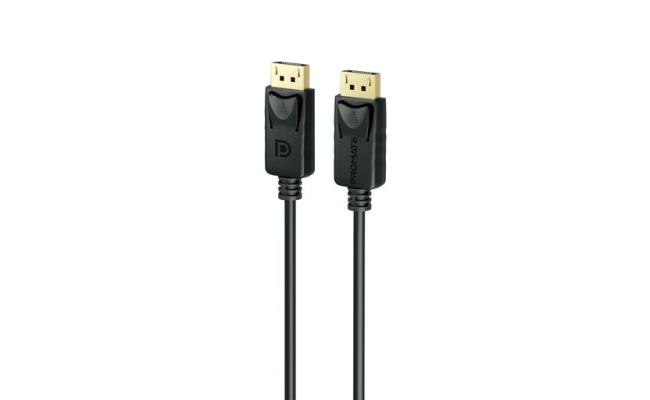 Promate DPLink-200 DisplayPort Cable, Ultra HD 8K@60Hz Video Display Cord with 32.4Gbps Bandwidth, 2m Super Slim Cable