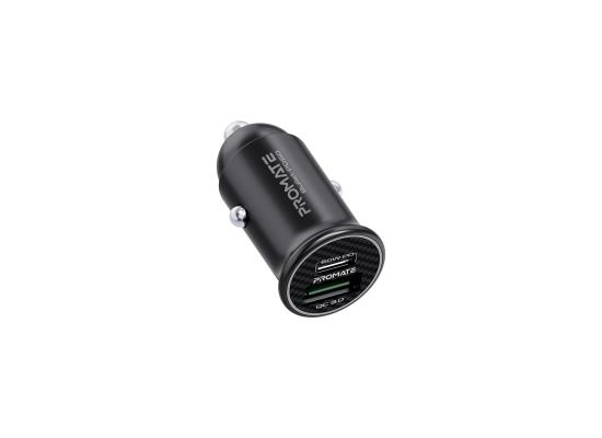 Promate Bullet-PD60 Laptop Car Charger, Smallest Adapter with 60W Power Delivery, Overheat Protection