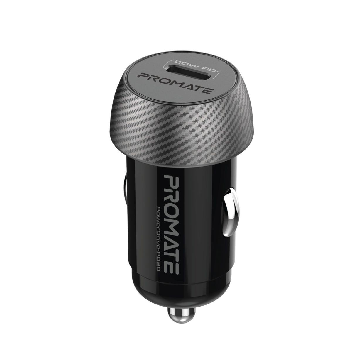 Promate PowerDrive-PD20/ 20W Mini Car Charger with Power Delivery