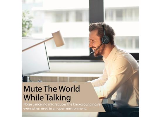 Promate Engage Wireless Mono Headset, with Noise Cancelling Mic, HD Voice