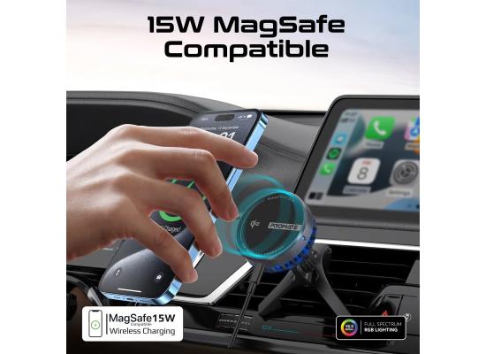 Promate MagChill-Qi2, Wireless SmartPhone Charger Mount 15W