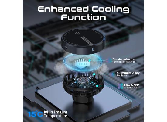 Promate MagChill-Qi2, Wireless SmartPhone Charger Mount 15W