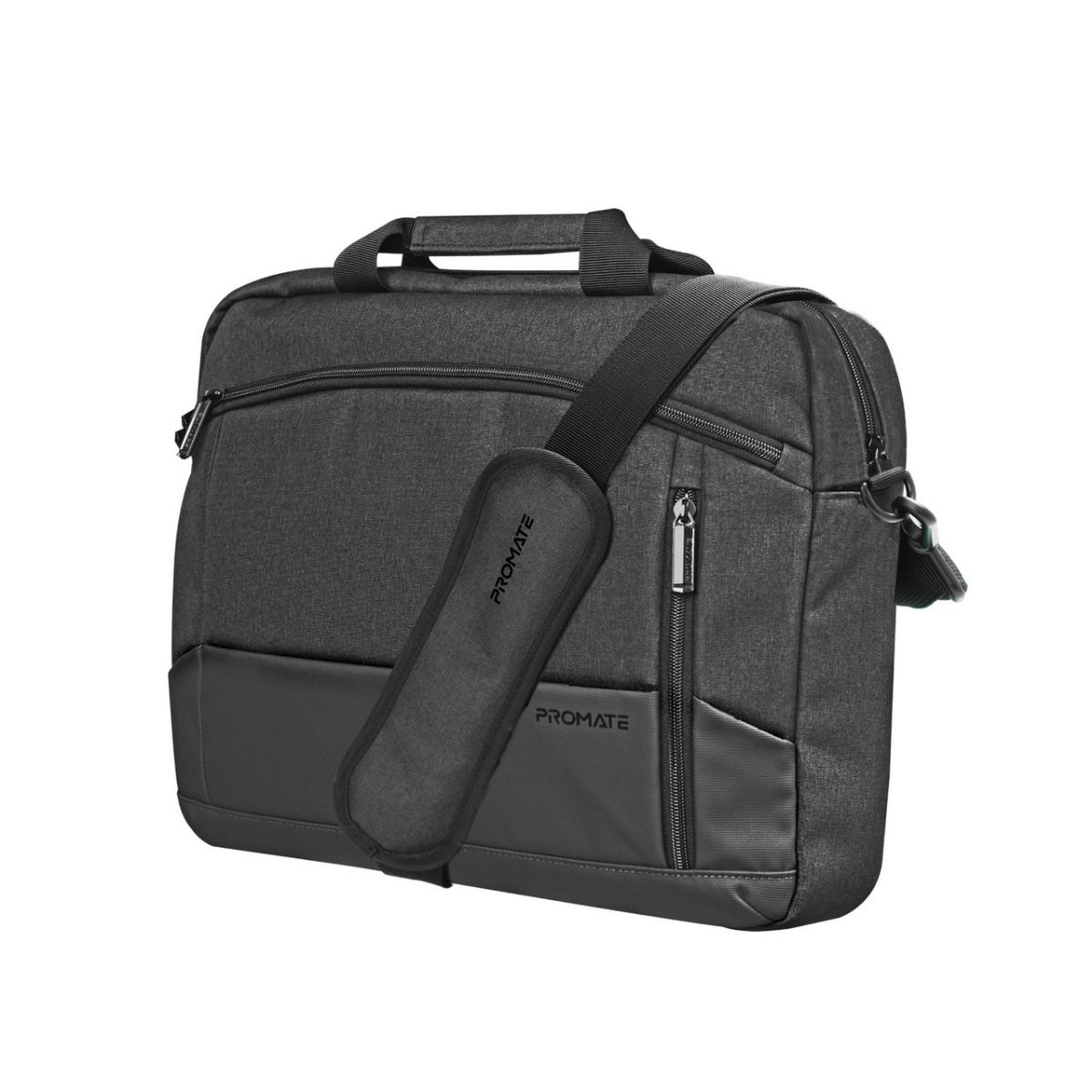 Promate Satchel-MB 15.6-Inch Laptop Bag, Messenger Bag with Large Compartments