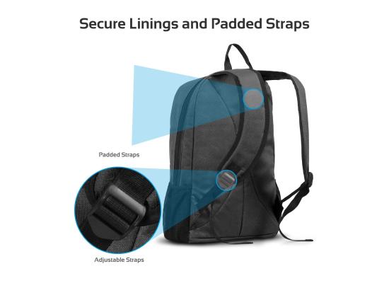 Promate Alpha-BP Travel Laptop Backpack, Lightweight 15.6 Inch Laptop and Notebook								