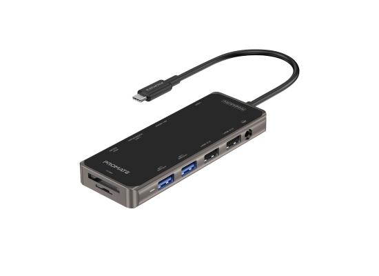 Promate PrimeHub-Pro 11-in-1 USB-C Hub with 100W Power Delivery 