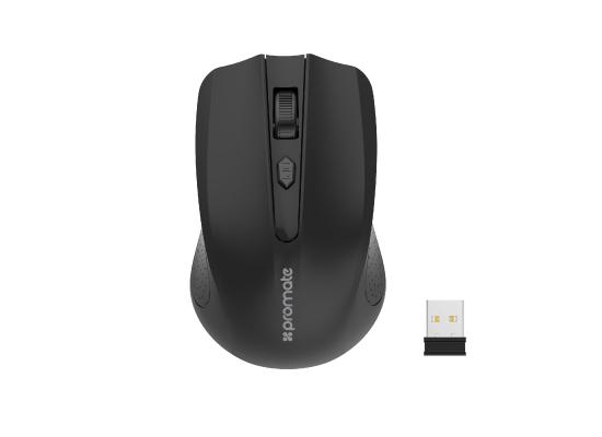 Promate Clix-8 Portable Optical Wireless Mouse with USB Nan Receiver 10m Working Distance, Auto Sleep Function