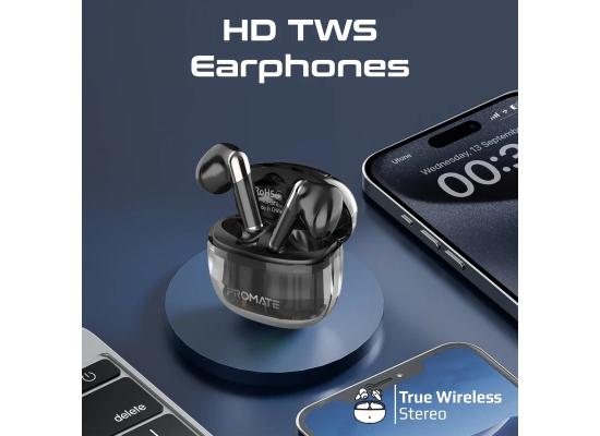 Promate TransPods - High Definition Transparent TWS Earbuds with IntelliTouch