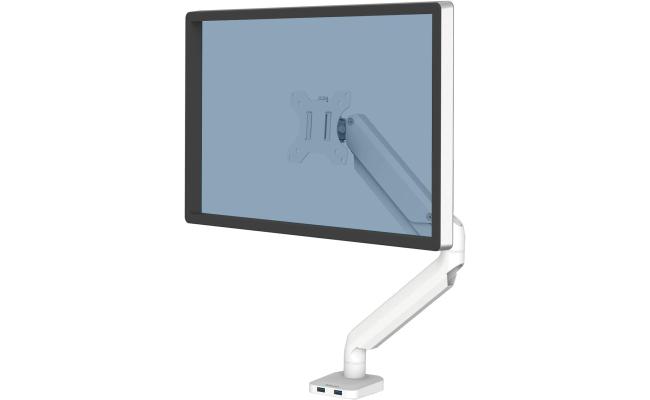 Fellowes Platinum Series Single Adjustable Monitor Arm - White