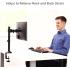 Fellowes Reflex Series Adjustable Computer Monitor Stand for Desk w/ Single Monitor Arm up to 32" Monitor Capacity