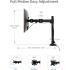 Fellowes Reflex Series Adjustable Computer Monitor Stand for Desk w/ Single Monitor Arm up to 32" Monitor Capacity