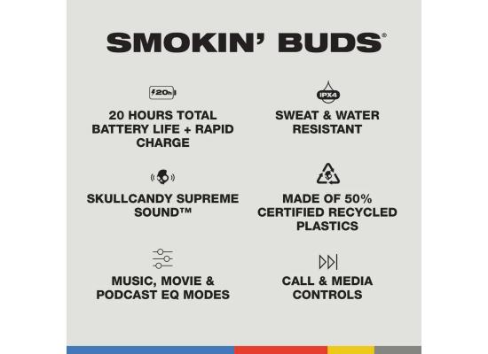 Skullcandy Smokin Buds - Earbuds - Preppy Sage