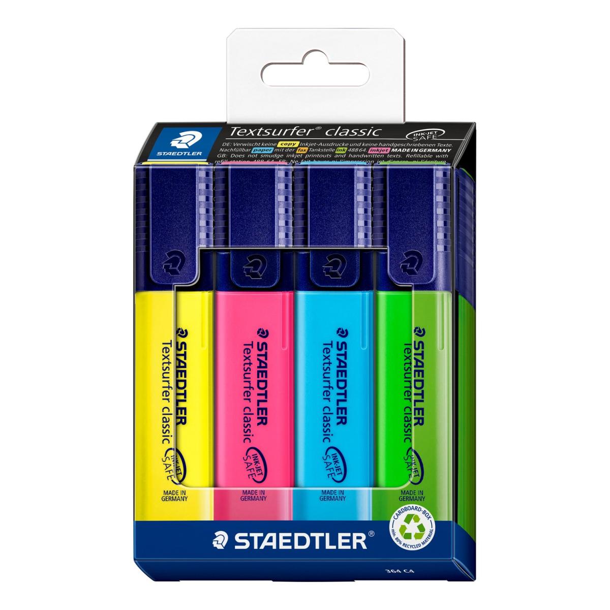 Staedtler Textsurfer Classic 364 Highlighter, Set of 4