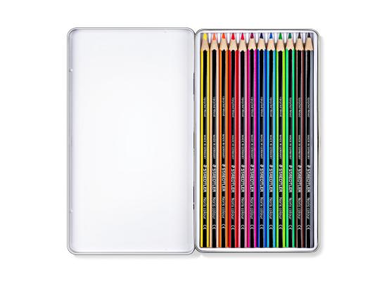 Staedtler Metal case Pencils colors pack of 12