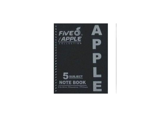 Five Apple Note Book A5 5 Subject