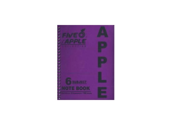 Five Apple Note Book A5 6 Subject