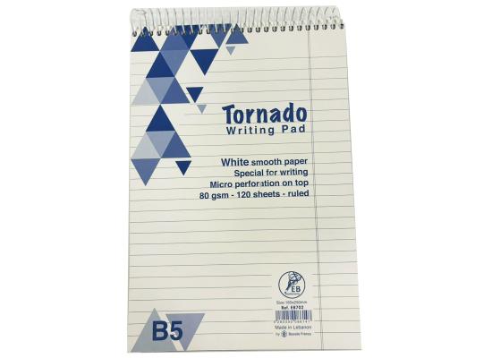 Tornado Writing Pad B5 White Smooth Paper 120 Sheets