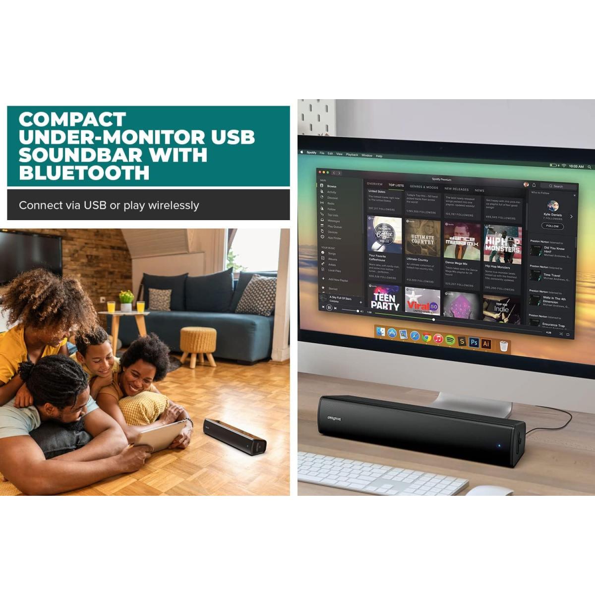 Creative Stage Air V2 2.0 Portable Bluetooth SoundBar 20W