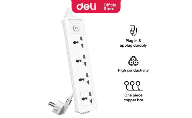 Deli ET404 Power Strip - 4 inputs , 5M