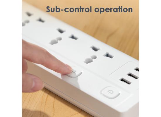 Deli ET411 Power Strip - 4 inputs - 2M