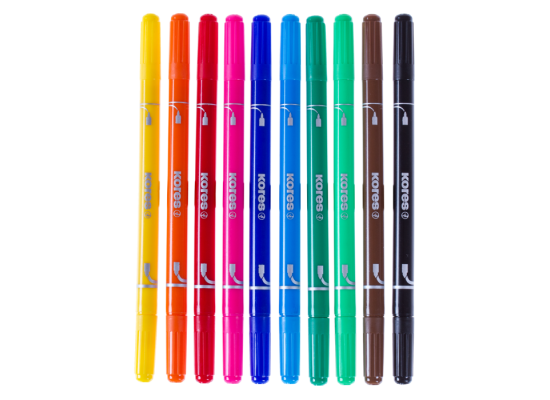 Kores Korellos Felt Tip Pens – 2in1,10pcs