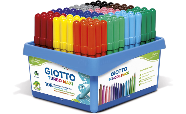 GIOTTO Turbo Maxi Color School Box, Pack of 108