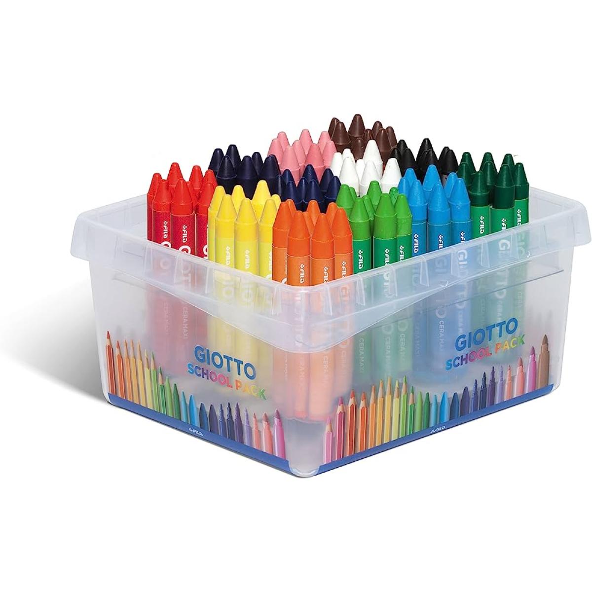 GIOTTO be-bè 1st Stick and Colour Set for Young Children,  Colouring Felt Tips/Wax Crayons/Template Cards, Assorted Colours, Super  Washable, Ideal for School and Home : Industrial & Scientific