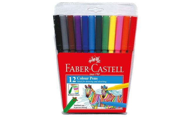 Faber-Castell Fibre Tip Color Pen Pack of 12