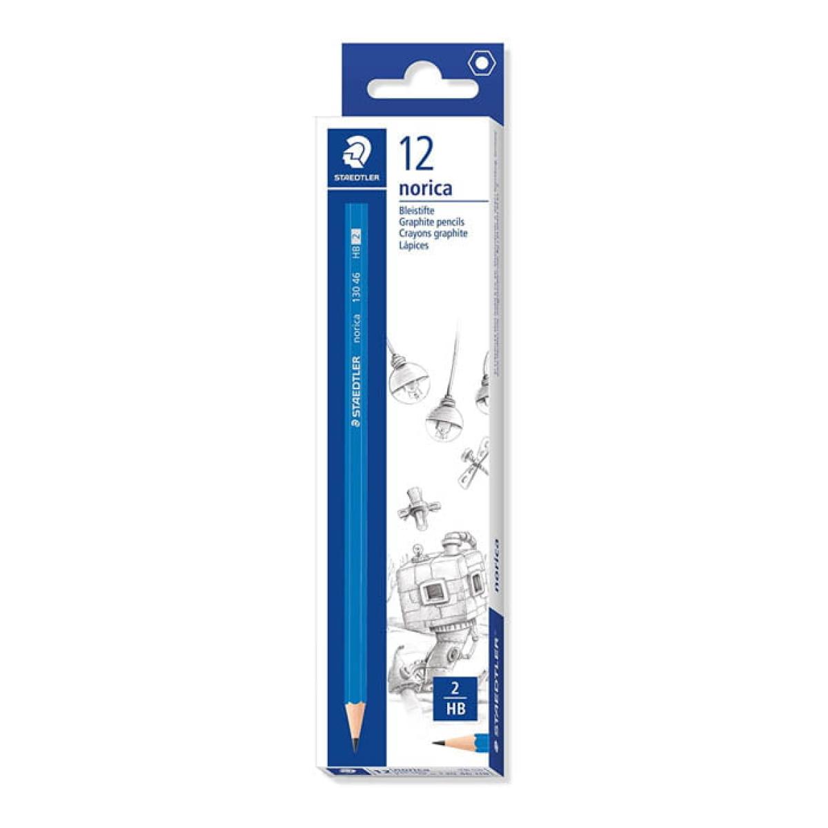 Staedtler Norica HB Pencil Ref (130 46) without eraser pack of 12