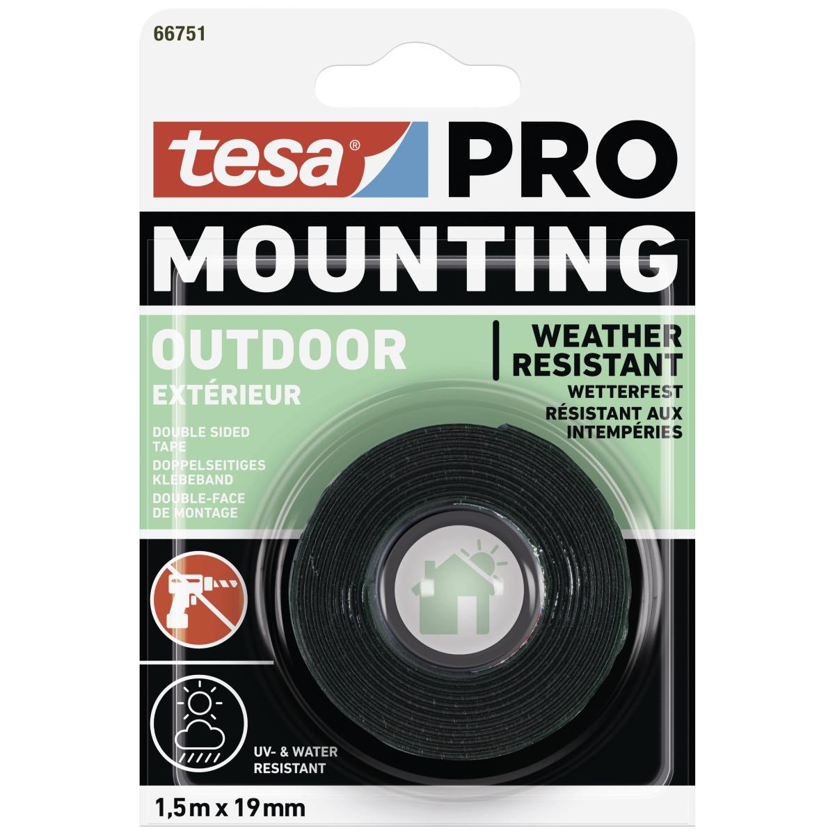 Tesa PRO Mounting Outdoor 1.5m*19mm