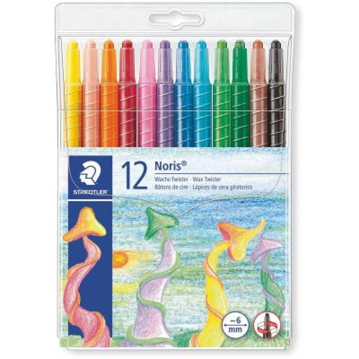 Staedtler Wallet Containing 12 Wax Twister In Assorted Colors