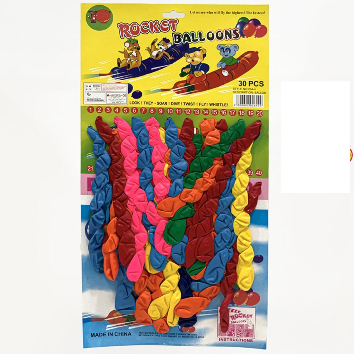 Rocket Balloons Multi Colors, Pack of 40