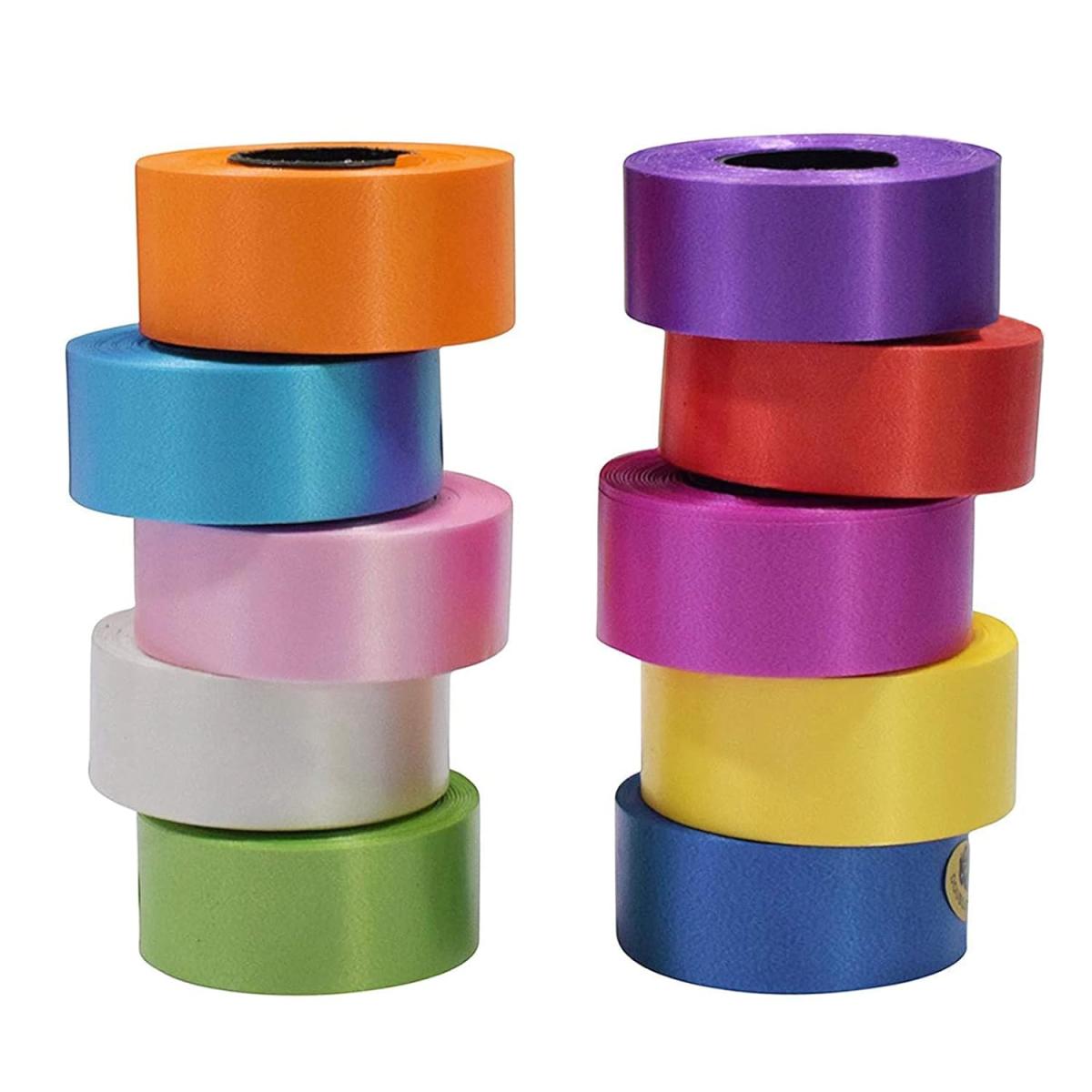 Curling Plastic Ribbon  Multi Colors, 4cm For Crafts