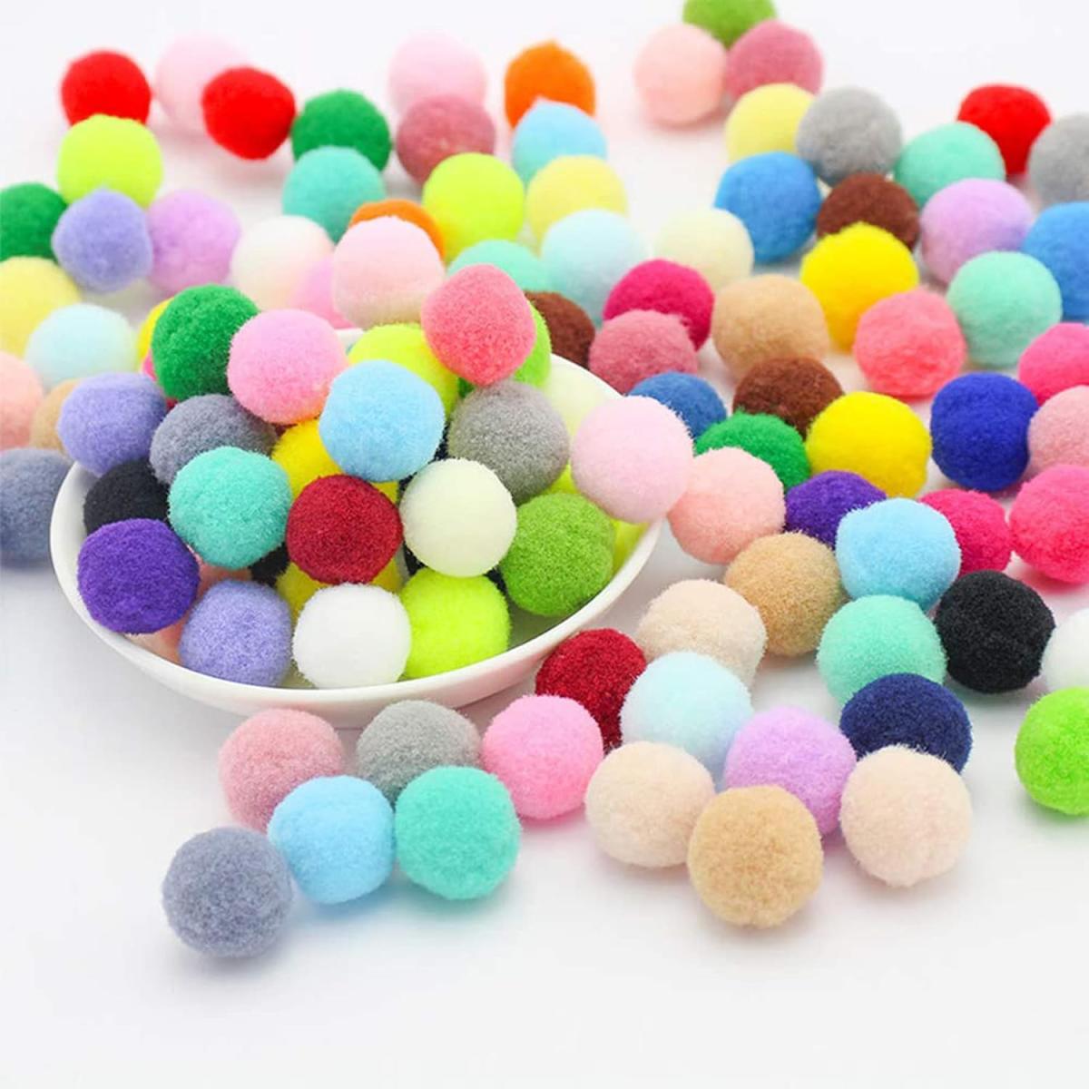 Fluffy PomPom Balls Multi colors