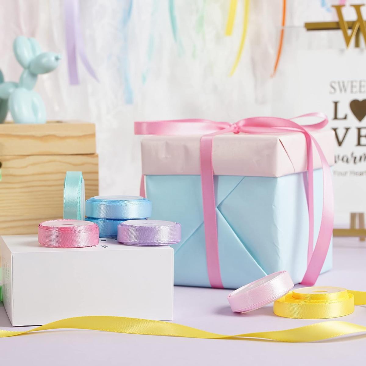 Satin Ribbon Multi Colors, 2cm 25Y for Crafts