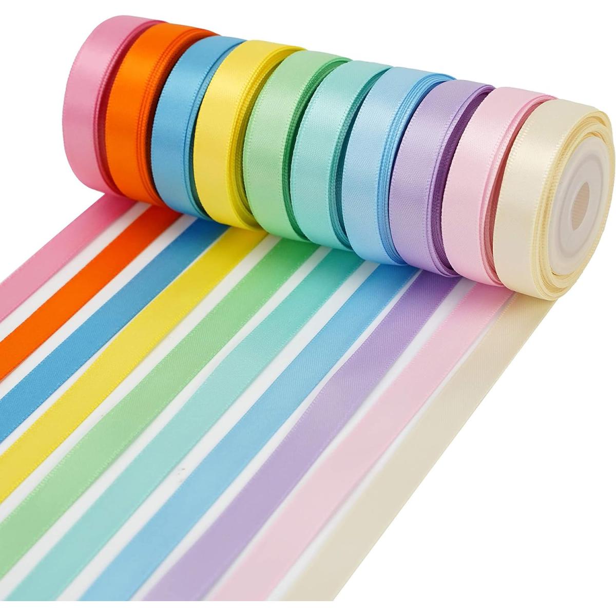 Satin Ribbon Multi Colors, 2cm 25Y for Crafts