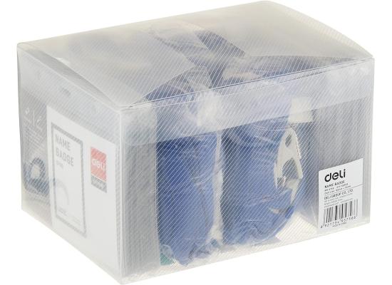 Deli Badge & Lanyard 10.5x7cm Horizontal Pack of 50