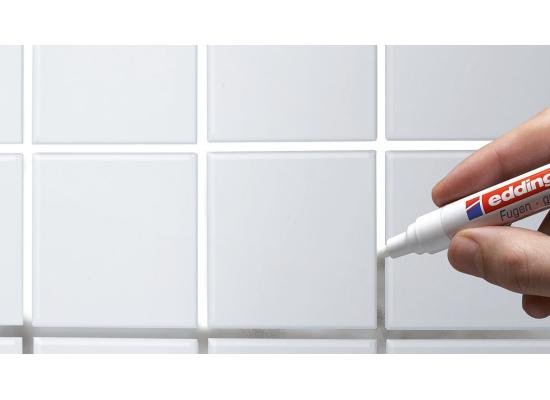 Edding Grout Marker For Improving The Colour And Brightness Of Existing Grout