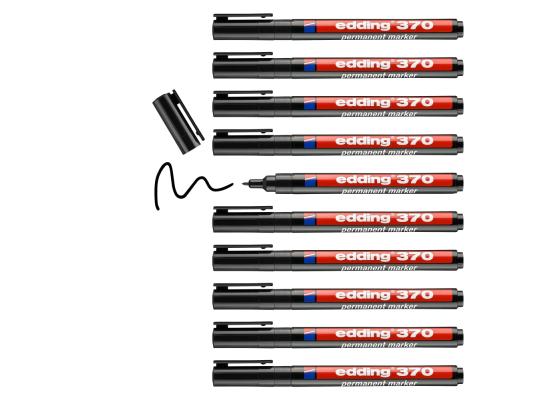 Edding 370 Permanent Marker - For Fine Marking Black