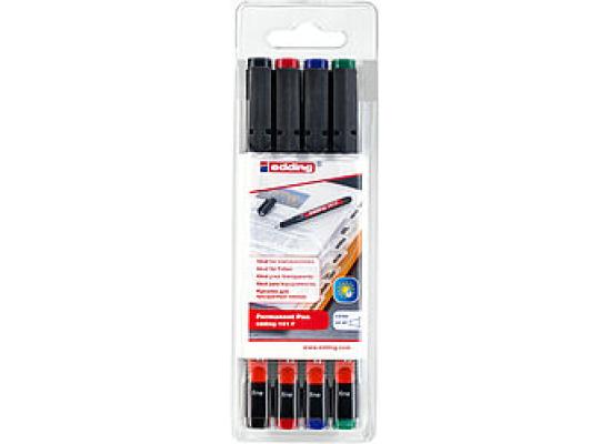 Edding 141 F/4s Permanent Pen set of 4 colors 