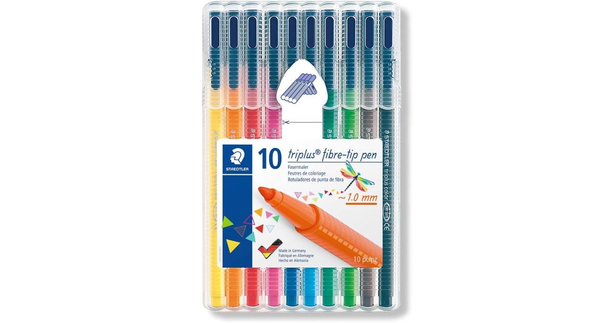 Staedtler Triplus Colour Fibre-Tip Pens Pack of 10 Triplus10