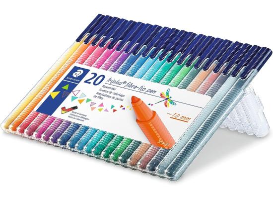 Staedtler Triplus Colour Fibre-Tip Pens Pack of 20