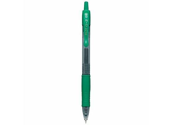 Pilot G-2 Gel Ink Rollerball pen 07 Tip, Green