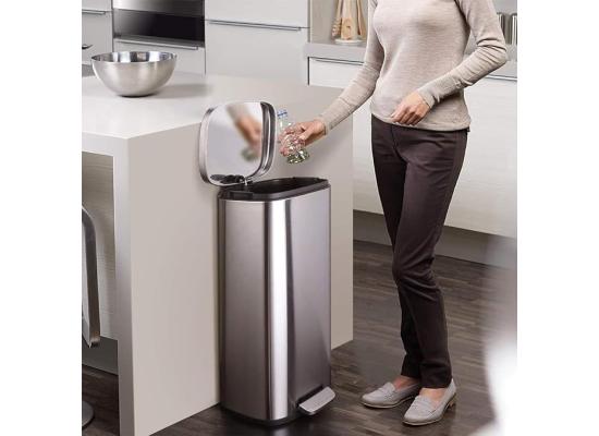 Stainless Steele Rectangular Waste Bin 30L