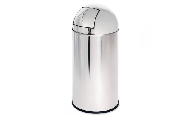 Stainless Steele Waste Bin Push Can 40L