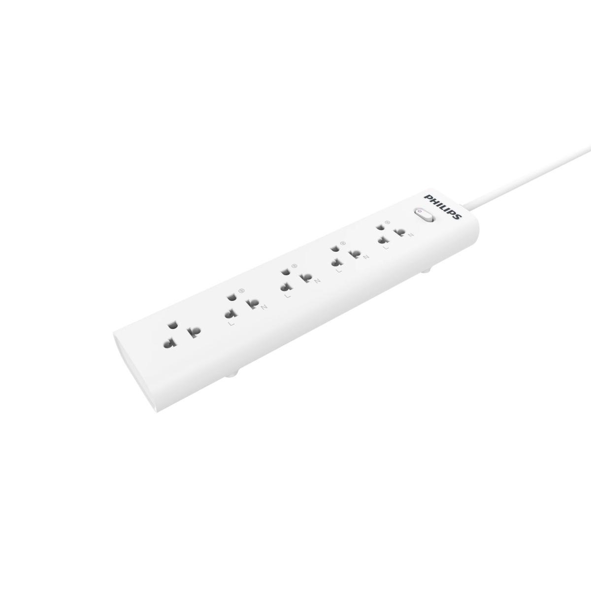 Philips Power Strip 5 AC Outlet with overload Protection, 3M EU