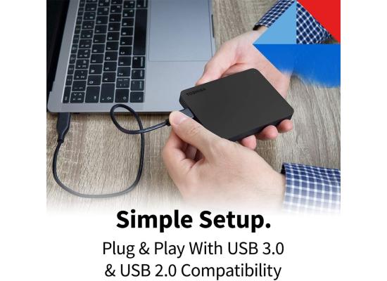 Toshiba Canvio Basics 1TB USB 3.0 Portable Hard Drive - Black